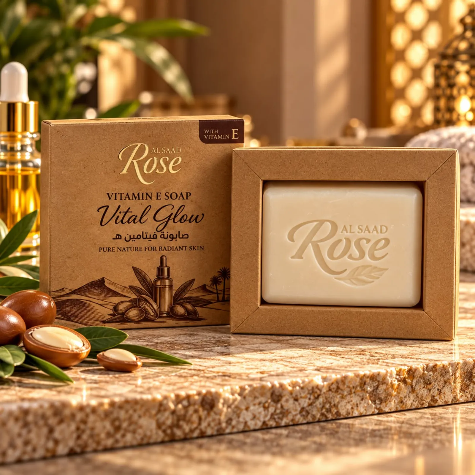 Al Saad Rose Vital Glow Vitamin E Soap – Radiant Skin Care